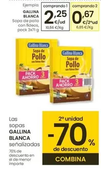 Oferta de Gallina Blanca - Sopas por 2,25€ en Eroski