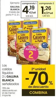 Oferta de Gallina Blanca - Caldos Líquidos por 4,19€ en Eroski