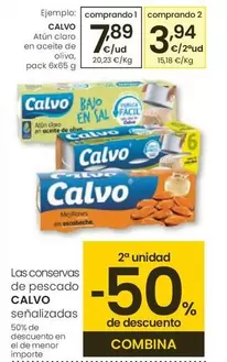 Oferta de Calvo - Atún Claro En Aceite De Oliva por 7,89€ en Eroski