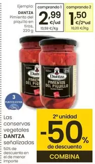 Oferta de Dantza - Pimiento Del Piquillo En Tiras por 2,99€ en Eroski