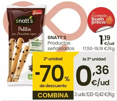 Oferta de Snatt's - Productos  por 1,19€ en Eroski