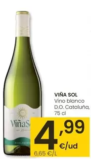 Oferta de Viña Sol - Vino Blanco D.O. Cataluña por 4,99€ en Eroski