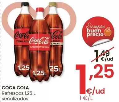 Oferta de Coca-Cola - Refrescos por 1,25€ en Eroski