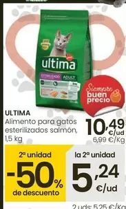 Oferta de Ultima - Alimento Para Gatos Esterilizados Salmón por 10,49€ en Eroski