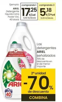 Oferta de Ariel - Detergente Líquido Extra Poder Oxi por 17,25€ en Eroski