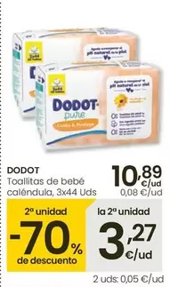 Oferta de Dodot - Toallitas De Bebé Calendula por 10,89€ en Eroski