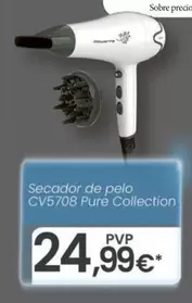 Oferta de Rowenta - Secador De Pelo CV5708 Pure Collection por 24,99€ en Eroski