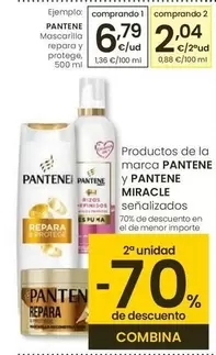 Oferta de Pantene - Mascarilla Repara Y Protege por 6,79€ en Eroski