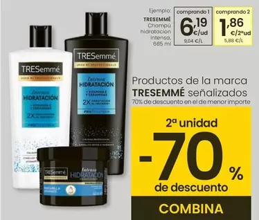 Oferta de TRESemmé - Champú Hidratacion Intensa por 6,19€ en Eroski