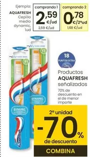 Oferta de Aquafresh - Cepillo Medio por 2,59€ en Eroski