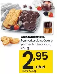 Oferta de Arruabarrena - Palmerita De Azúcar Y Palmerita De Cacao por 2,95€ en Eroski