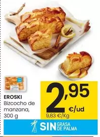 Oferta de Eroski - Bizcocho De Manzana por 2,95€ en Eroski