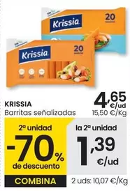 Oferta de Krissia - Barritas  por 4,65€ en Eroski