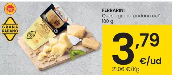 Oferta de Ferrarini - Queso Grana Padano Cuña por 3,79€ en Eroski