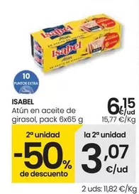 Oferta de Isabel - Atún En Aceite De Girasol por 6,15€ en Eroski