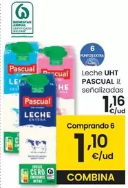 Oferta de Pascual - Leche UHT por 1,16€ en Eroski