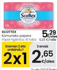 Oferta de Scottex - Papel Higiénico por 5,29€ en Eroski