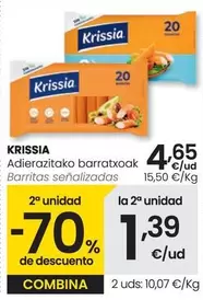 Oferta de Krissia - Barritas  por 4,65€ en Eroski