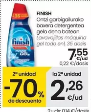 Oferta de Finish - Lavavajillas Máquina Gel Todo En 1 por 7,55€ en Eroski