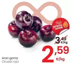 Oferta de Ciruela Roja por 2,59€ en Eroski