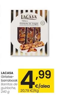 Oferta de Lacasa - Barritas De Guirlache por 4,99€ en Eroski