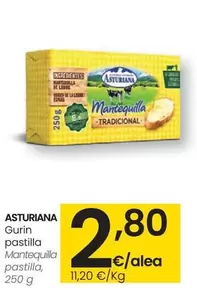 Oferta de Asturiana - Mantequilla Pastilla por 2,8€ en Eroski