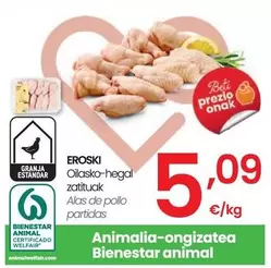 Oferta de Eroski - Alas De Pollo Partidas por 5,09€ en Eroski