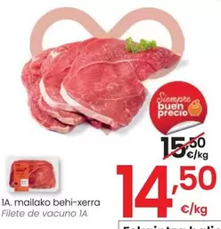 Oferta de Filete De Vacuno 1A por 14,5€ en Eroski