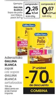 Oferta de Gallina Blanca - Sopa De Pollo Con Fideos por 2,25€ en Eroski