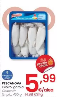 Oferta de Pescanova - Calamar Limpio por 5,99€ en Eroski