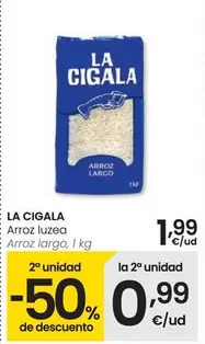 Oferta de La Cigala - Arroz Largo por 1,99€ en Eroski