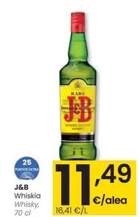 Oferta de J&B - Whisky por 11,49€ en Eroski