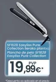 Oferta de Rowenta - Plancha De Pelo SF1628 Easyliss Pure Collection por 19,99€ en Eroski