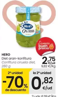 Oferta de Hero - Confitura Ciruela Diet por 2,75€ en Eroski