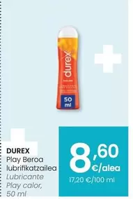 Oferta de Durex - Lubricante Play Calor por 8,6€ en Eroski