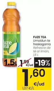 Oferta de Fuze Tea - Refresco De Té Al Limón por 1,6€ en Eroski