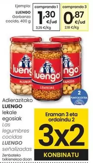 Oferta de Luengo - Garbanzo Cocido por 1,3€ en Eroski