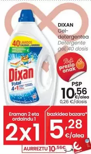 Oferta de Dixan - Detergente Gel por 10,56€ en Eroski