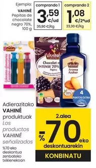 Oferta de Vahiné - Pepitas De Chocolate Negro 70% por 3,59€ en Eroski