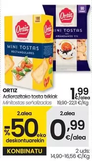 Oferta de Ortiz - Minitostas por 1,99€ en Eroski