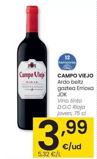 Oferta de Campo Viejo - Vino Tinto D.O.C. Rioja Joven por 3,99€ en Eroski