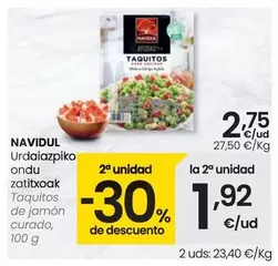 Oferta de Navidul - Taquitos De Jamon Curado por 2,75€ en Eroski