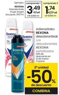 Oferta de Rexona - Desodorante Mujer Bright Bouquet por 3,49€ en Eroski