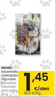 Oferta de Eroski - Bocaditos Naturales Para Gato por 1,45€ en Eroski