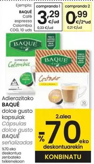 Oferta de Baqué - Café Espresso Colomba CDG por 3,29€ en Eroski