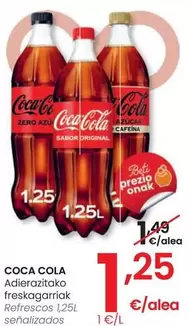 Oferta de Coca-Cola - Refrescos por 1,25€ en Eroski