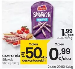 Oferta de Campofrío - Sticks por 1,99€ en Eroski