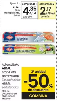 Oferta de Albal - Film Transparente por 4,35€ en Eroski