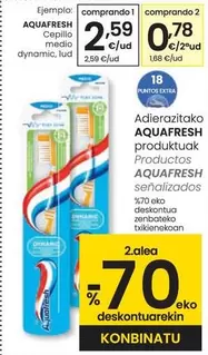 Oferta de Aquafresh - Cepillo Medio Dynamic por 2,59€ en Eroski