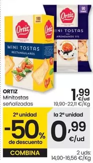 Oferta de Ortiz - Minitostas por 1,99€ en Eroski